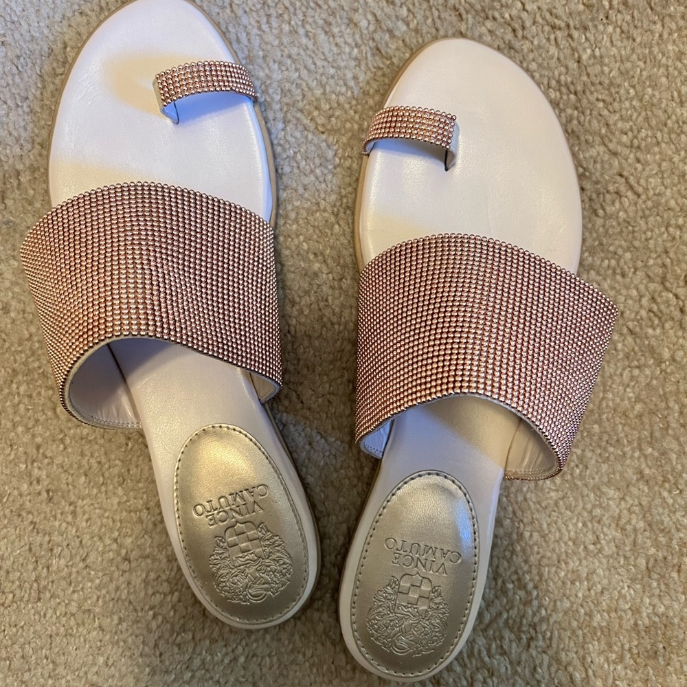 Vince Camino rose gold sandals